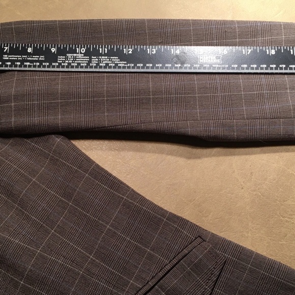 kenneth COLE Brown/Blue GLEN PLAID/Windowpane Career BLAZER, Size 10 - Picture 7 of 9